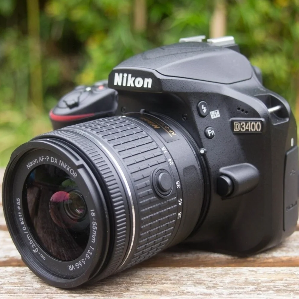 Nikon Black DSLR Camera with Lens